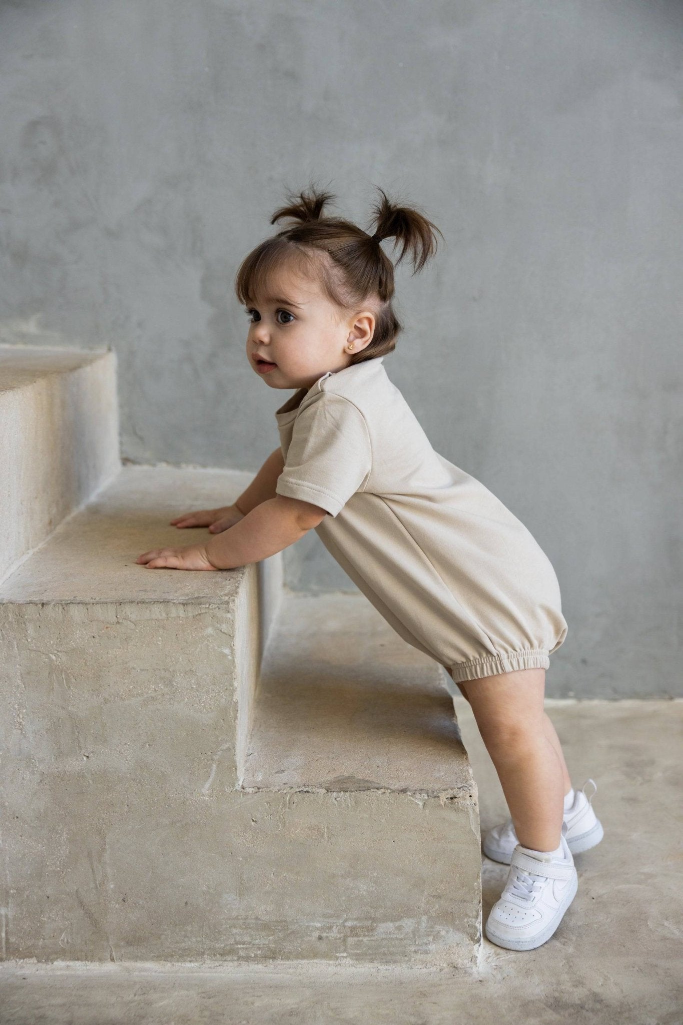 אוברול תיקתקים בז' - Hipster