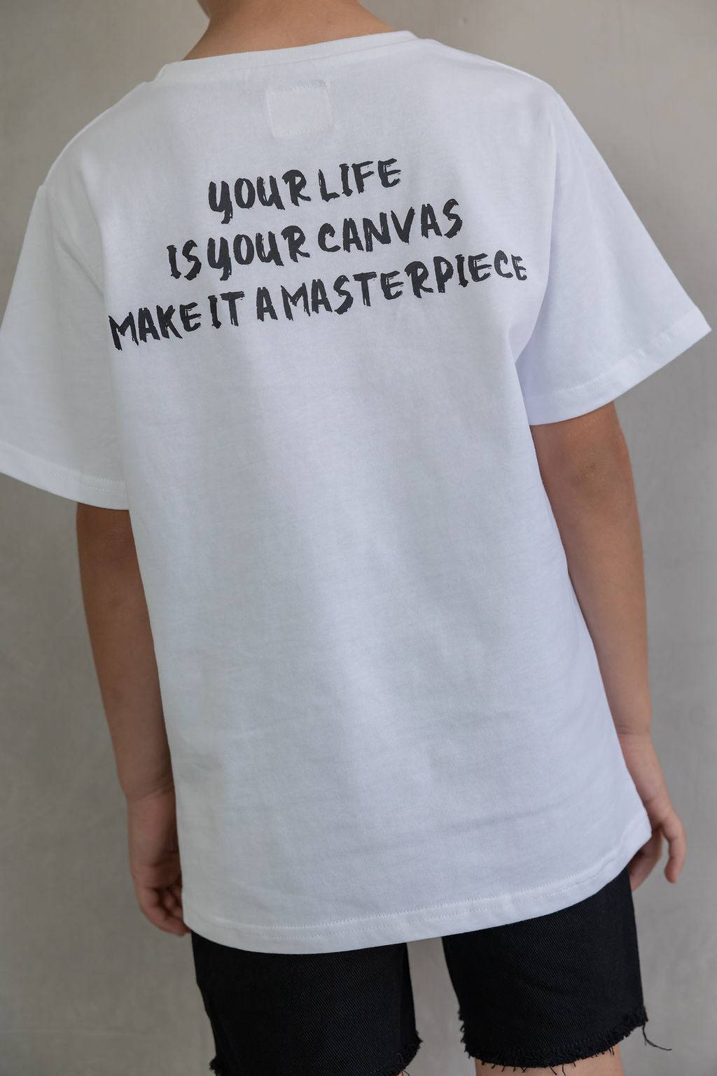 לבנה CANVAS טישירט - Hipster