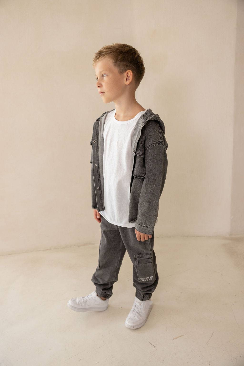 דגמח ג'ינס אפור ווש - Hipster