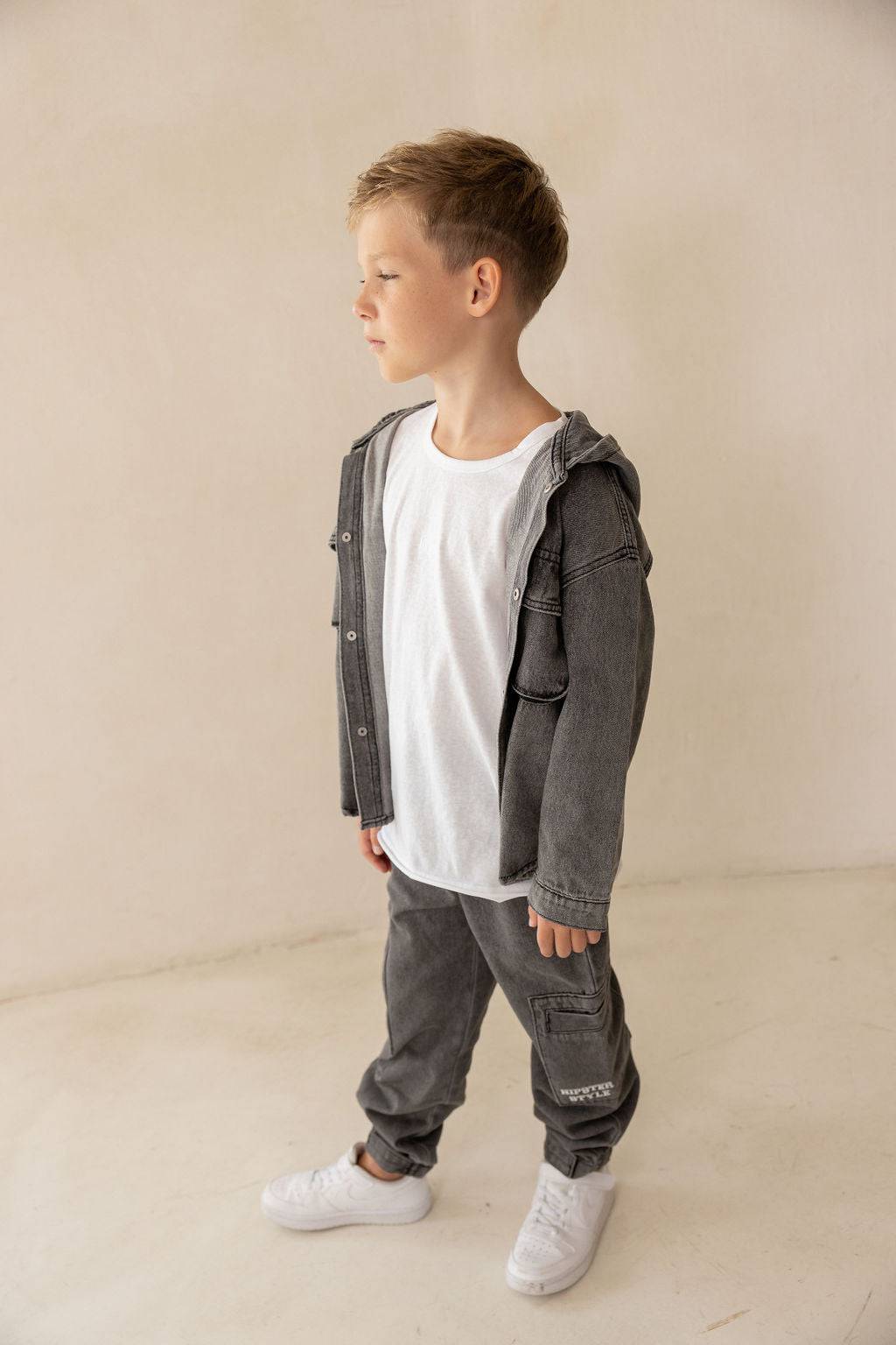 ג'קט ג'ינס אפור ווש - Hipster