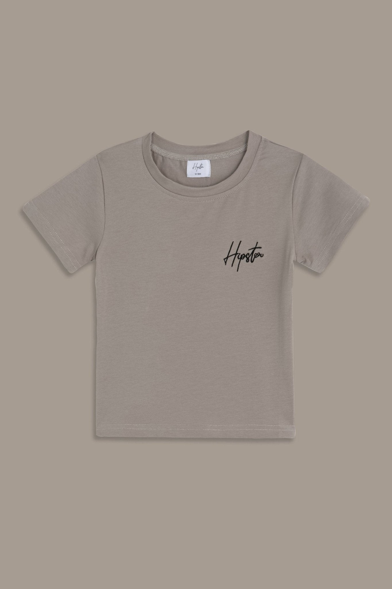 טישרט בייסיק קצרה אפורה - Hipster