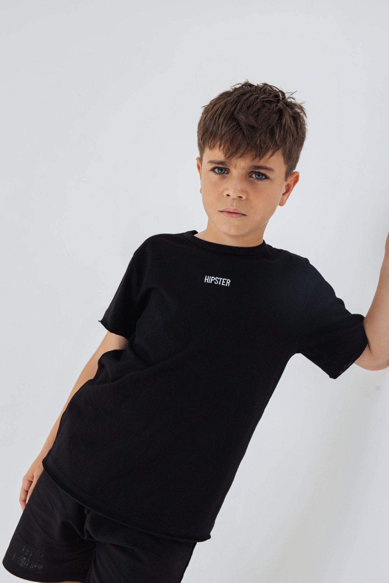 טישרט פשתן מגורד שחור - Hipster