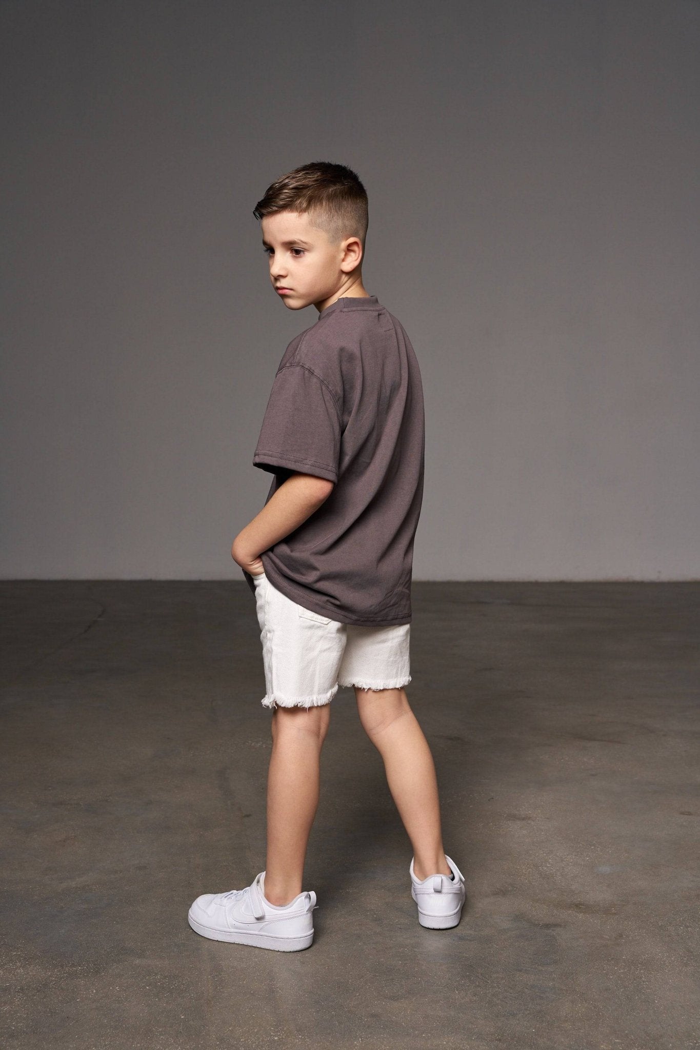 טישרט כותנה אפור כהה - Hipster