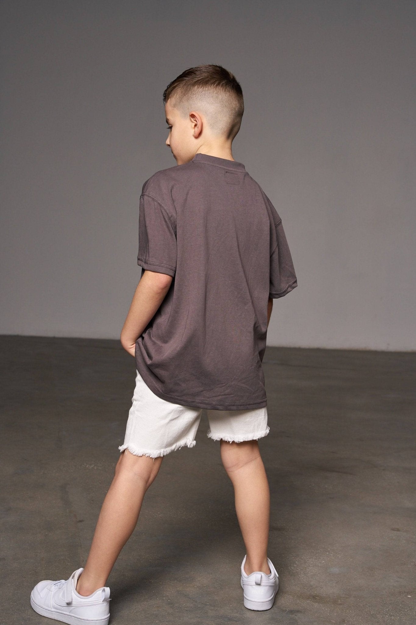 טישרט כותנה אפור כהה - Hipster