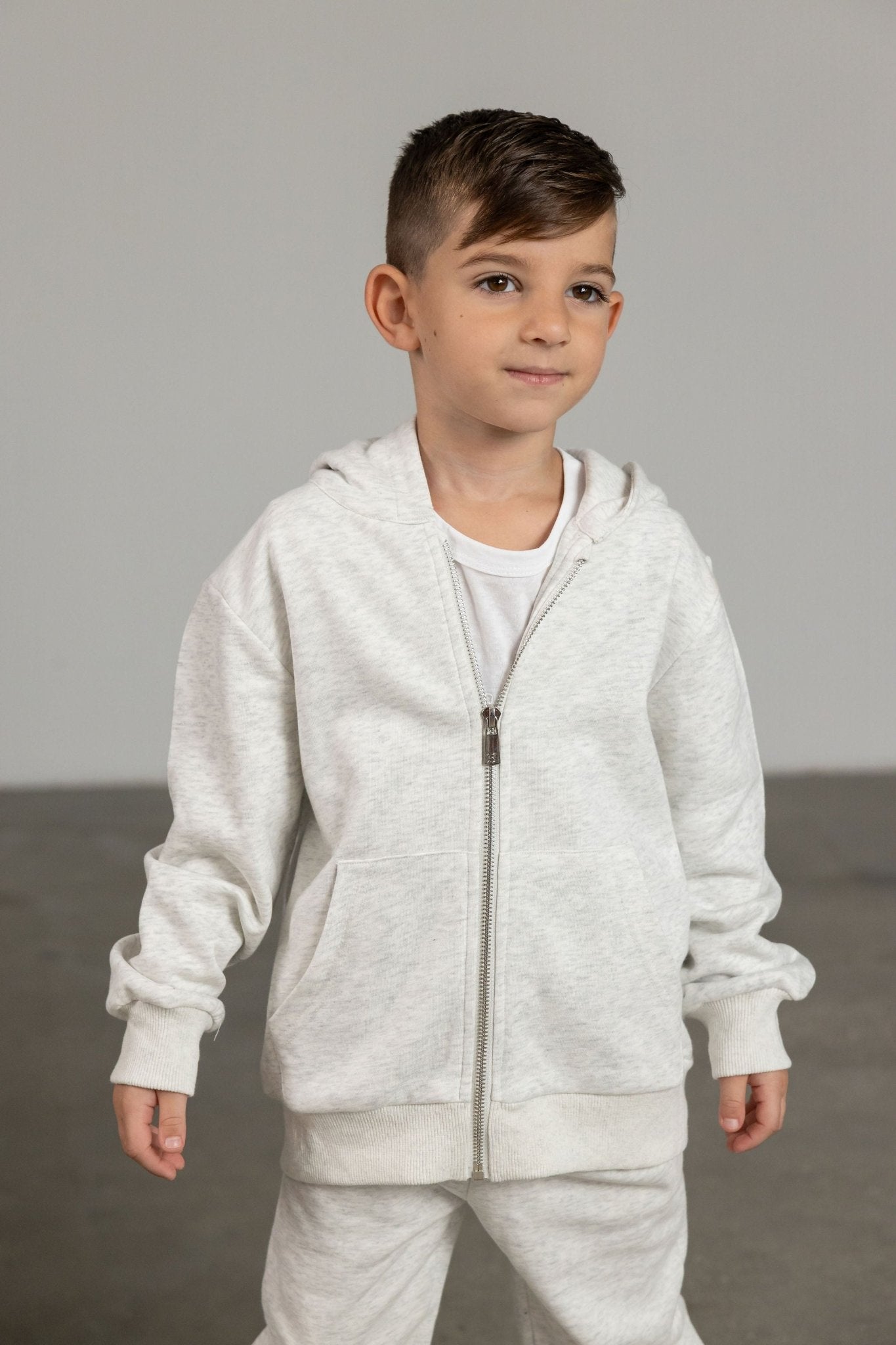 קפוצ'ון בייסיק אפור מלאנז - Hipster