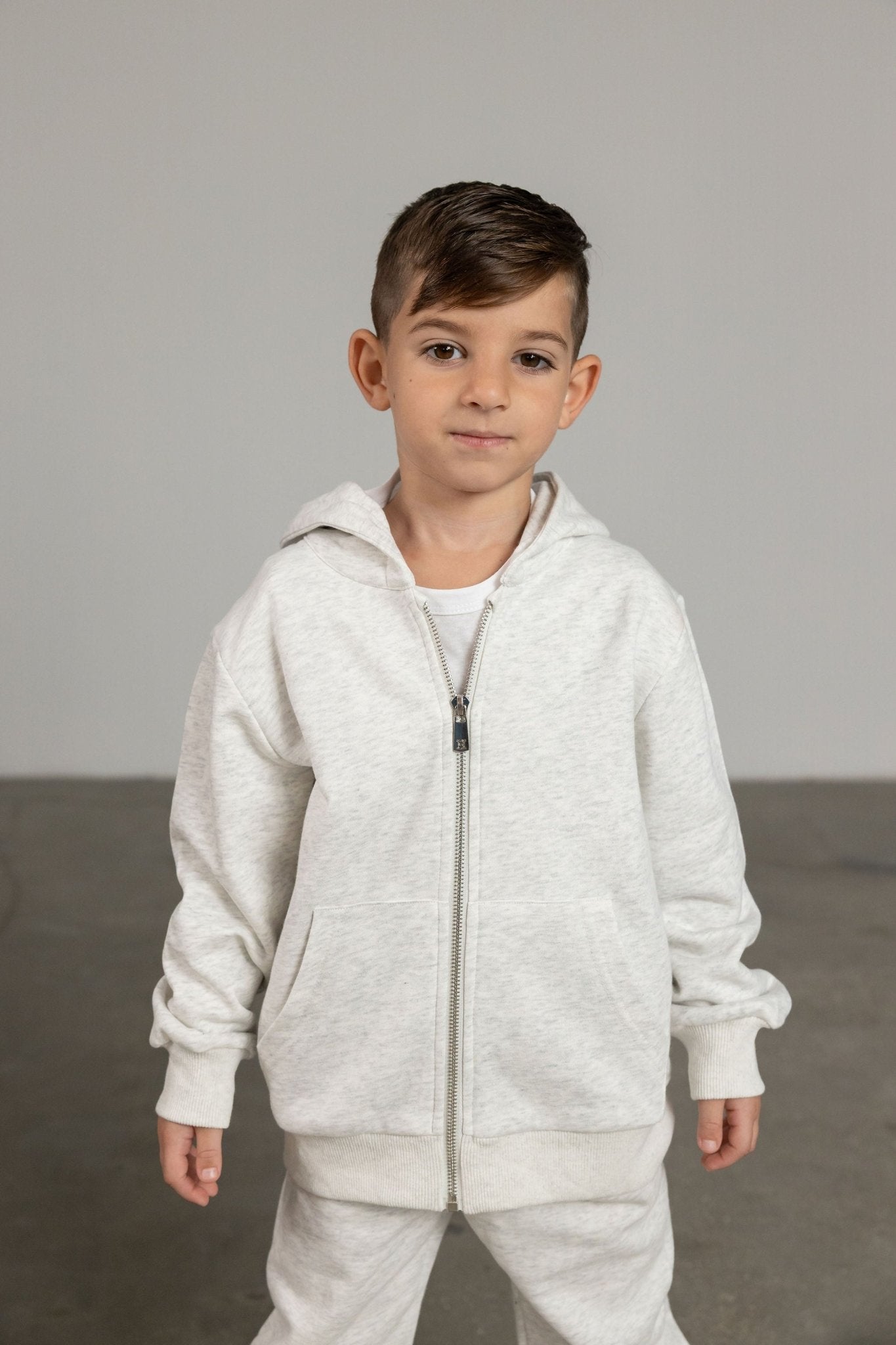 קפוצ'ון בייסיק אפור מלאנז - Hipster