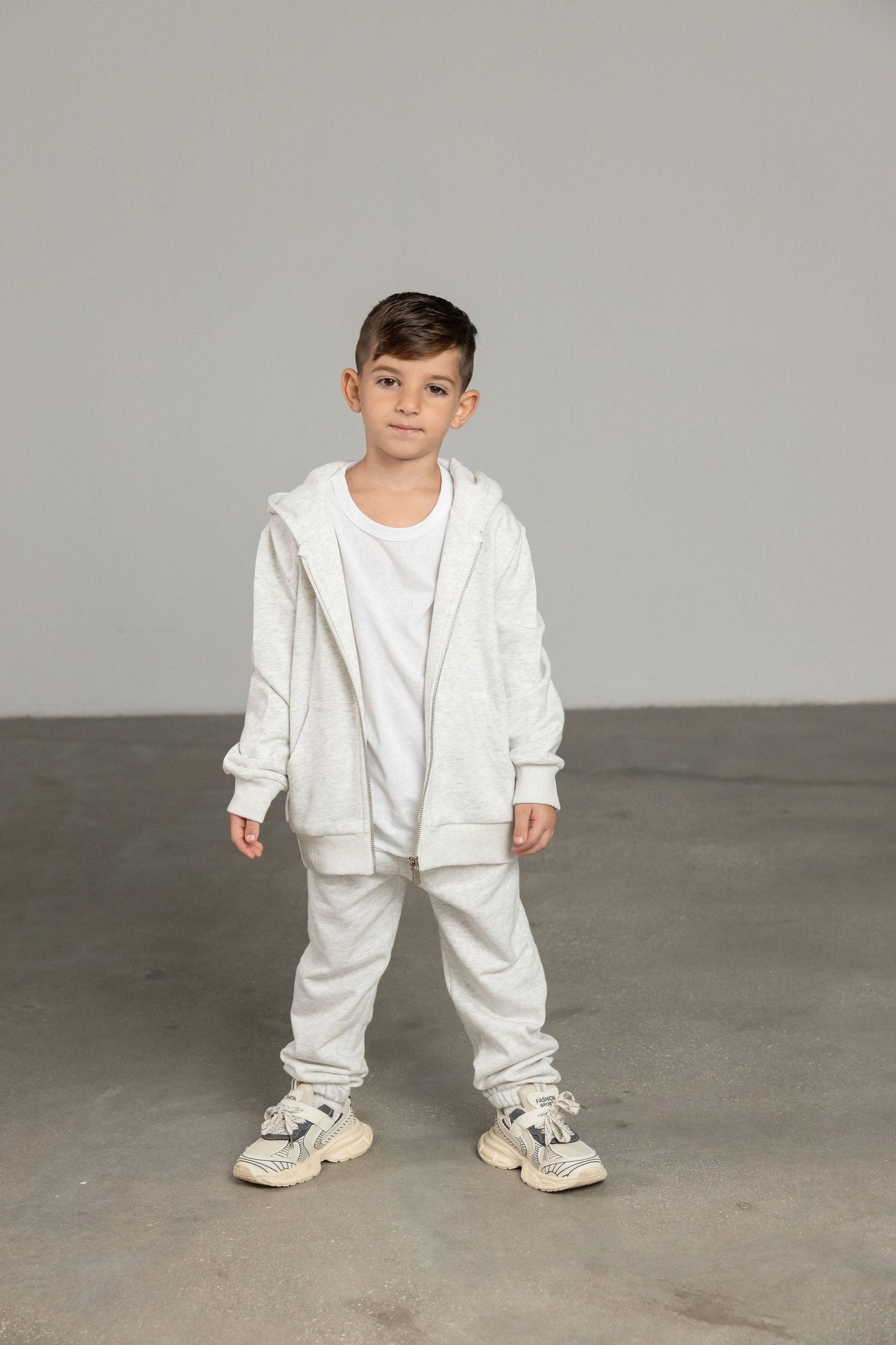 קפוצ'ון בייסיק אפור מלאנז - Hipster