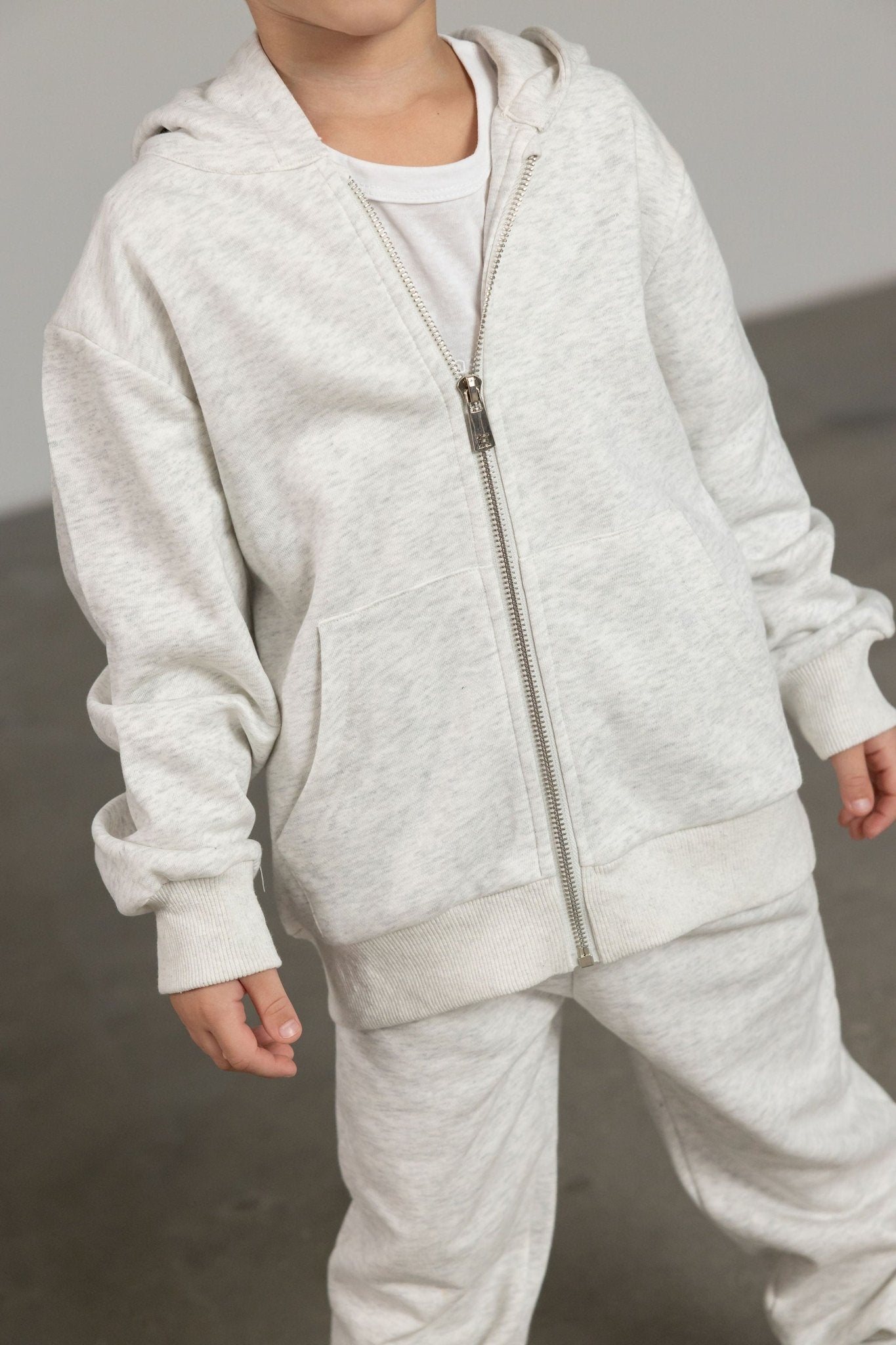 קפוצ'ון בייסיק אפור מלאנז - Hipster