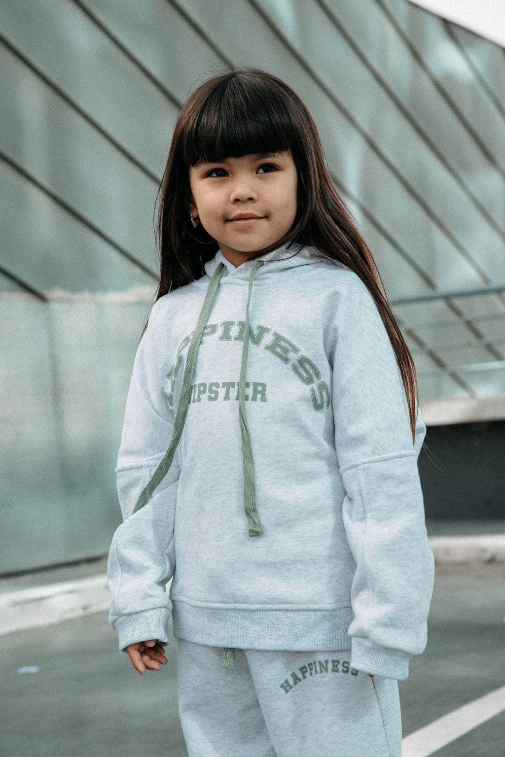 קפוצ'ון HAPPINESS אפור - Hipster