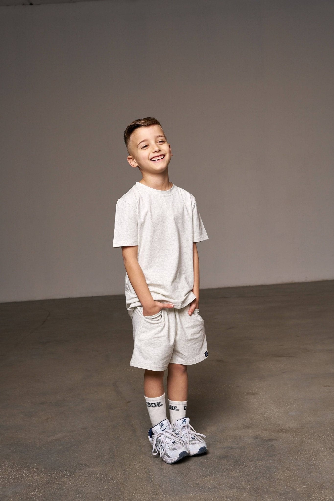 חליפת Basic אפור מלאנז' - Hipster