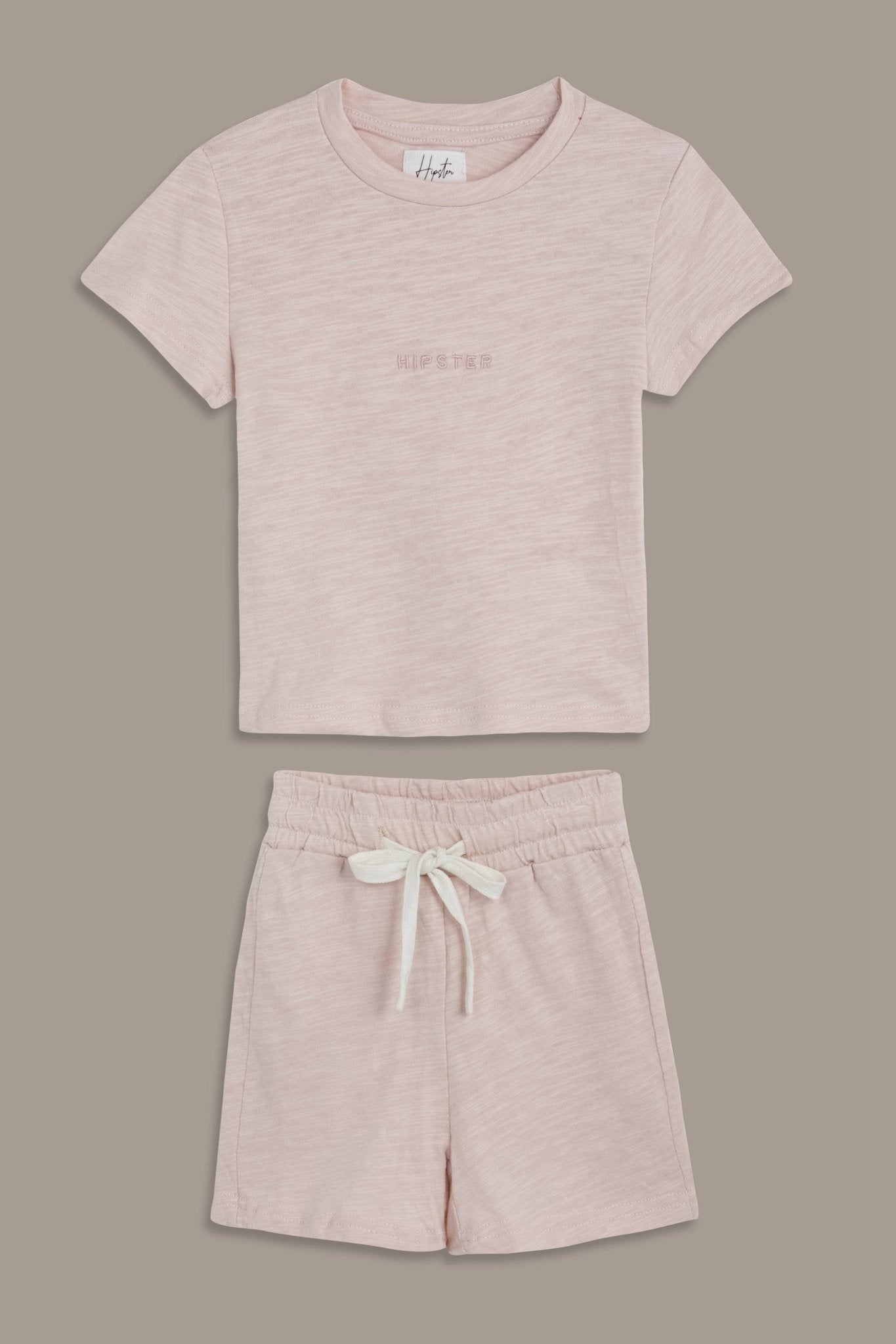 חליפת בייסיק קצרה ורוד בהיר - Hipster