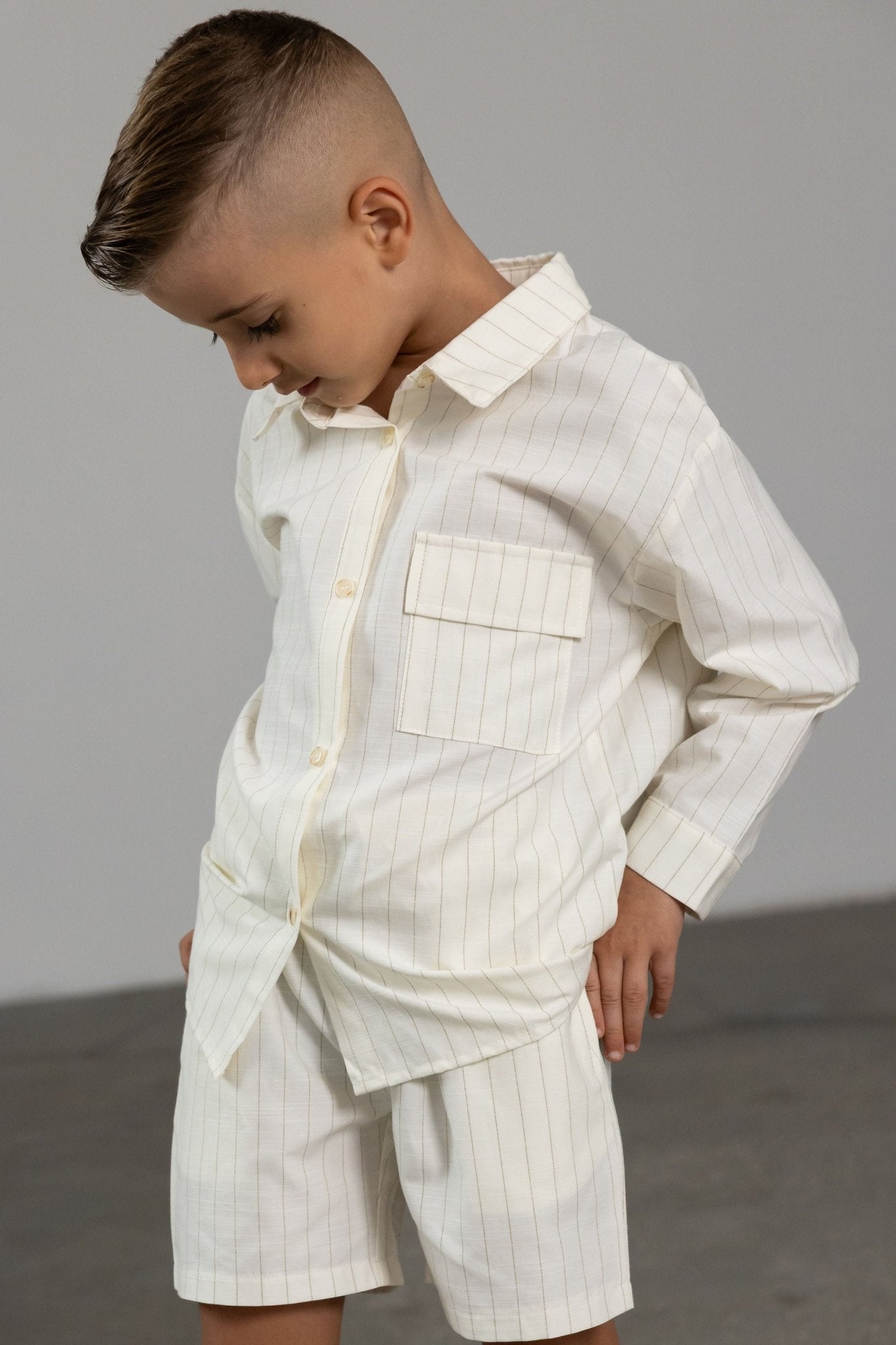 חליפת פשתן פסים - Hipster