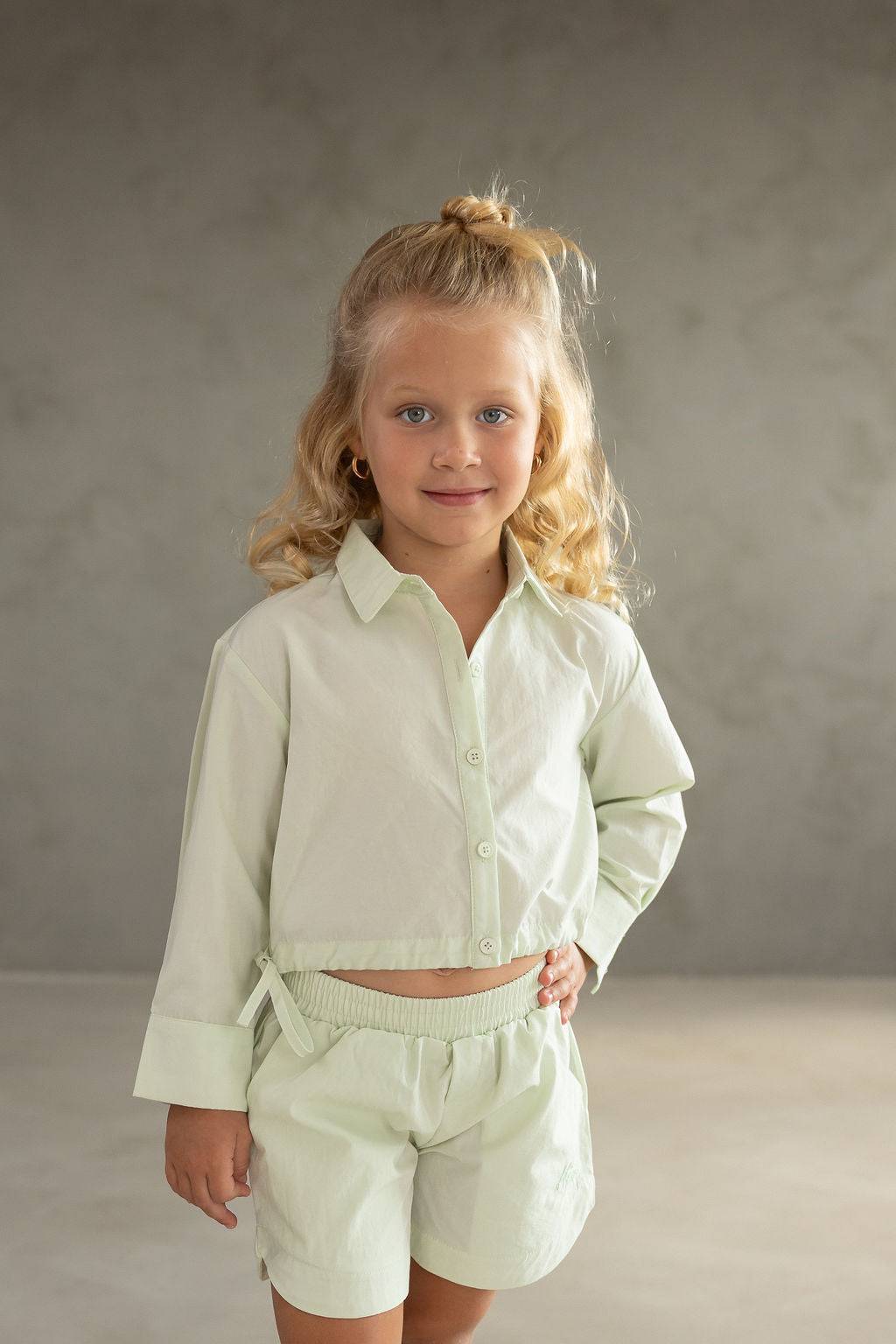 חליפת קרופ מכופתרת מנטה - Hipster