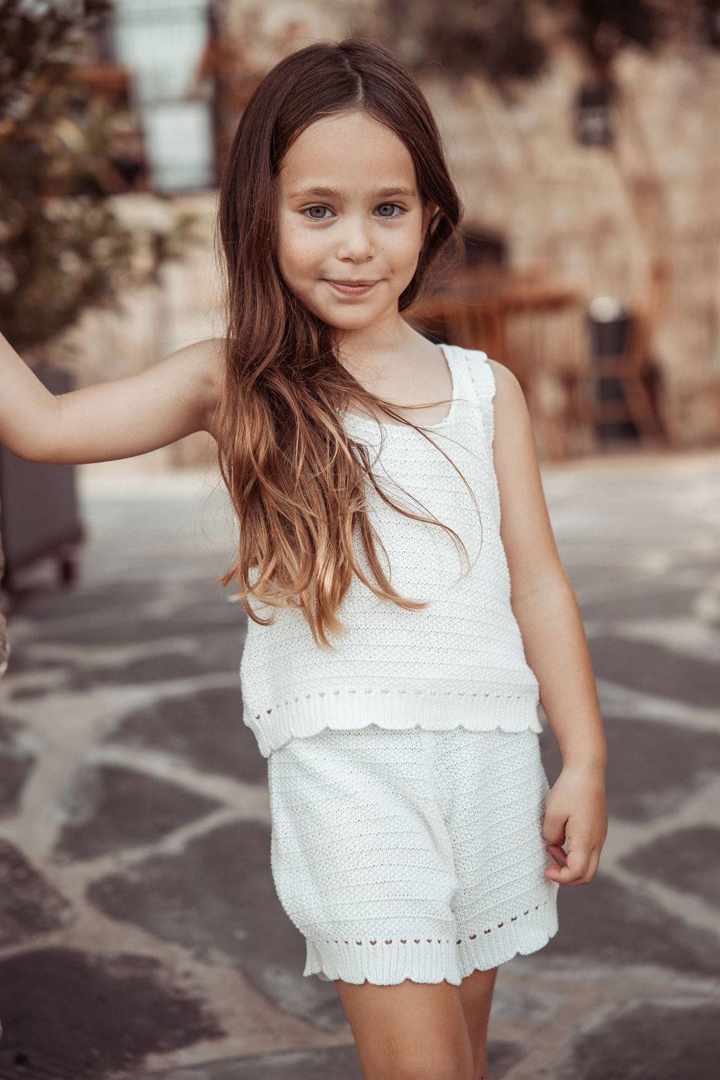 חליפת סרוגה לבנה - Hipster