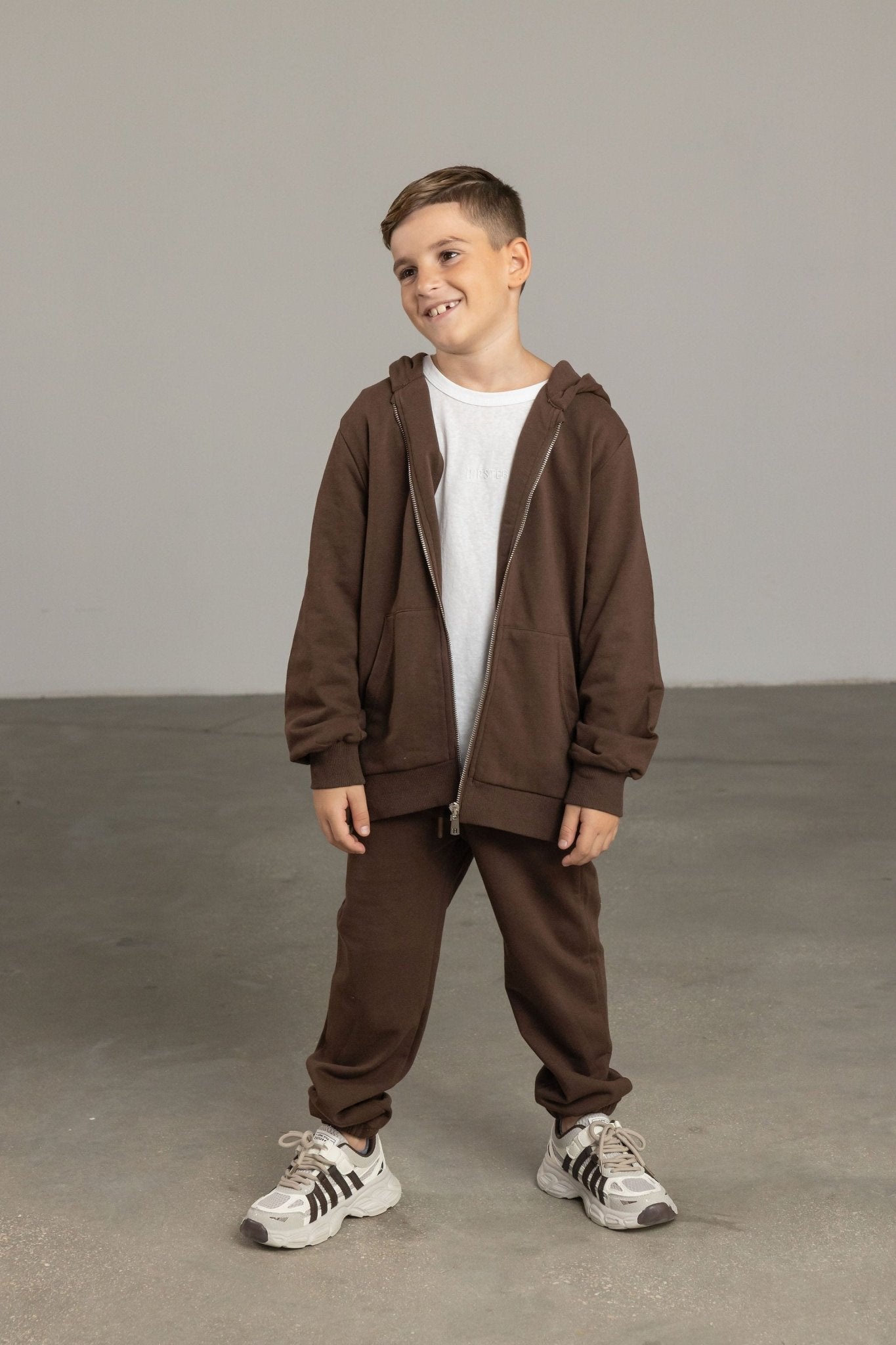 מכנס בייסיק ארוך שוקולד - Hipster