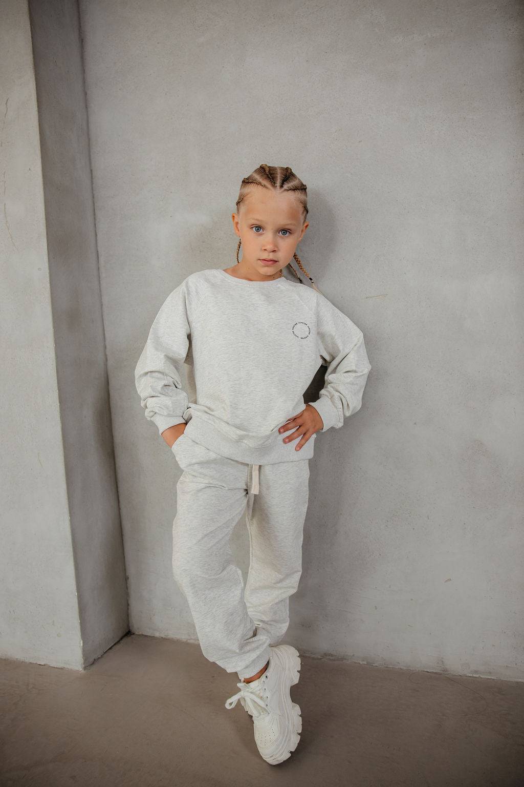 מכנס פראנץ טרי אפור מלנז' - Hipster