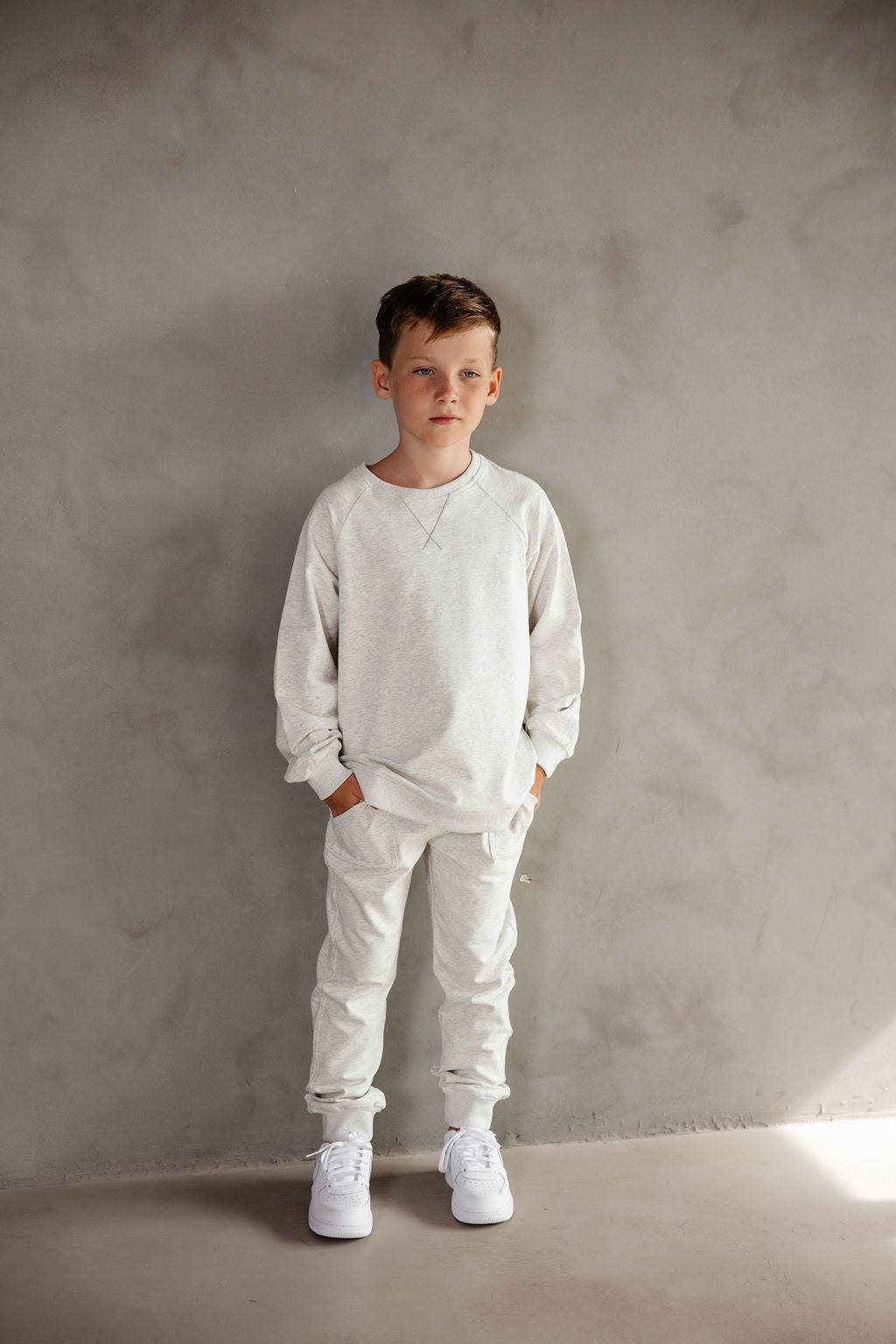 מכנס כיסים אפור מלאנז' - Hipster