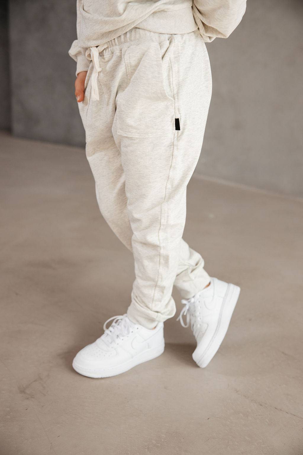 מכנס כיסים אפור מלאנז' - Hipster