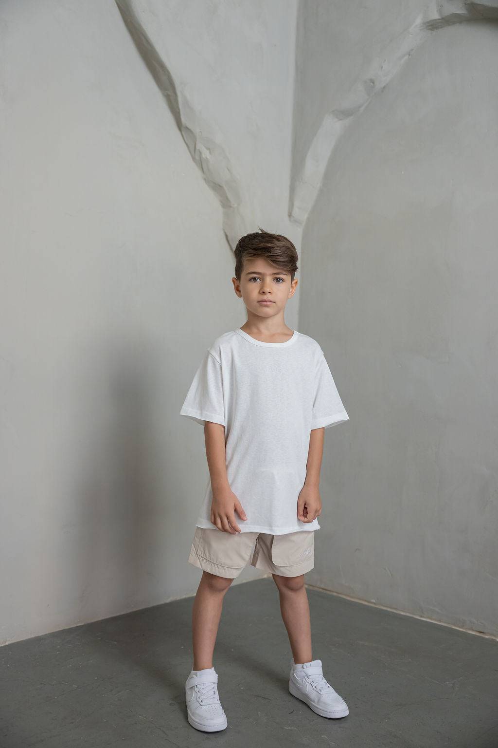 מכנס ניילון קצר בז - Hipster