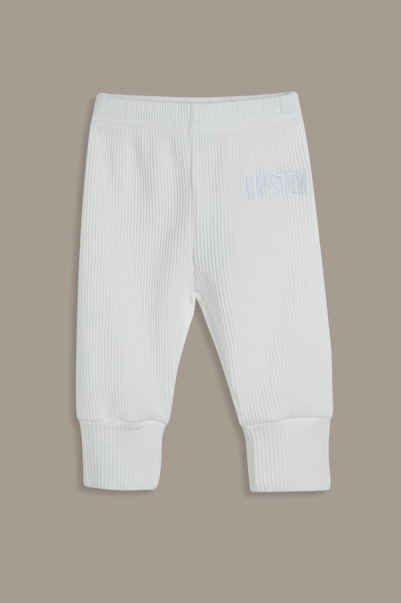 מכנס ריב בייבי לבן - Hipster