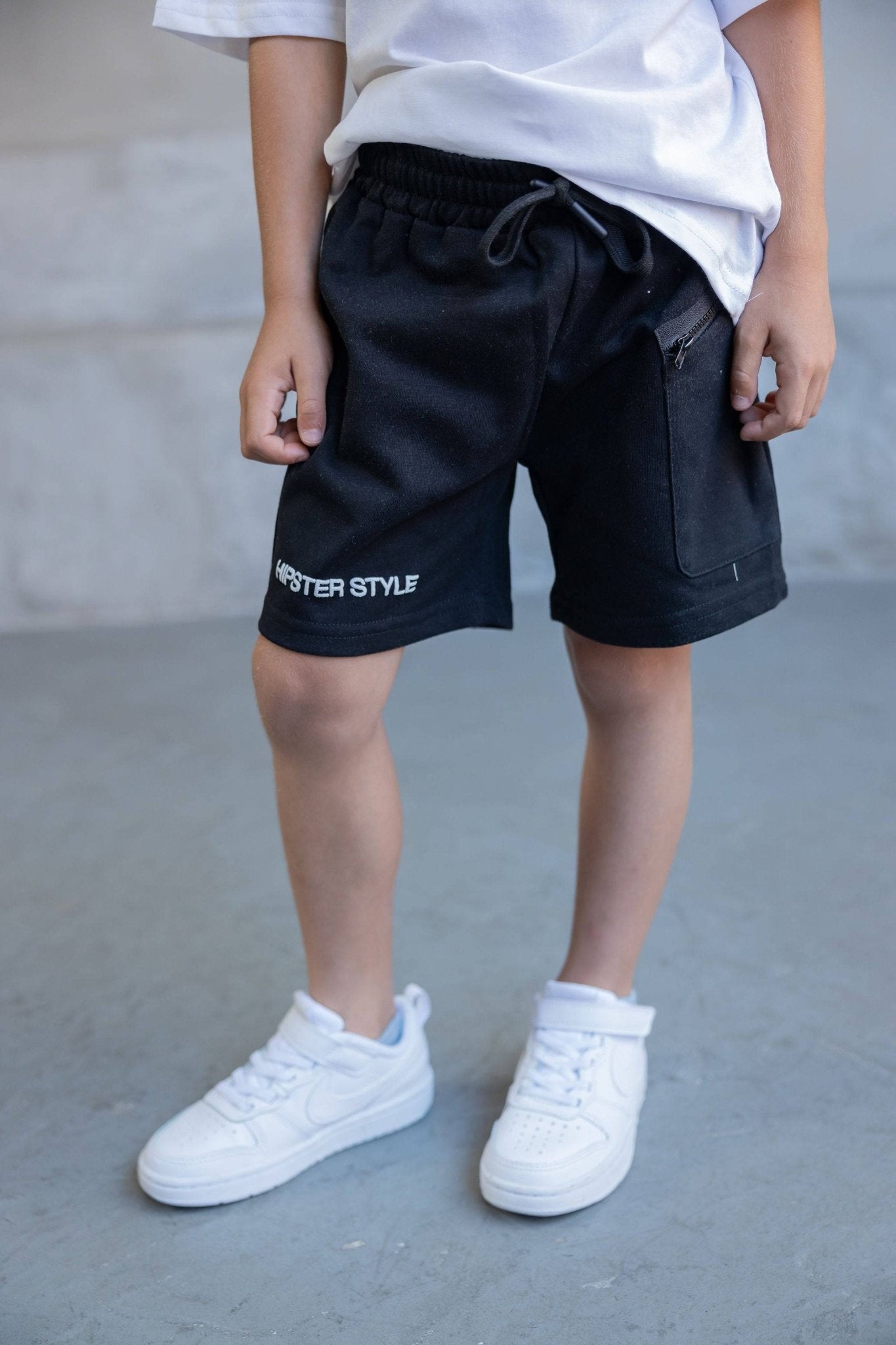 מכנס ריצרץ שחור - Hipster