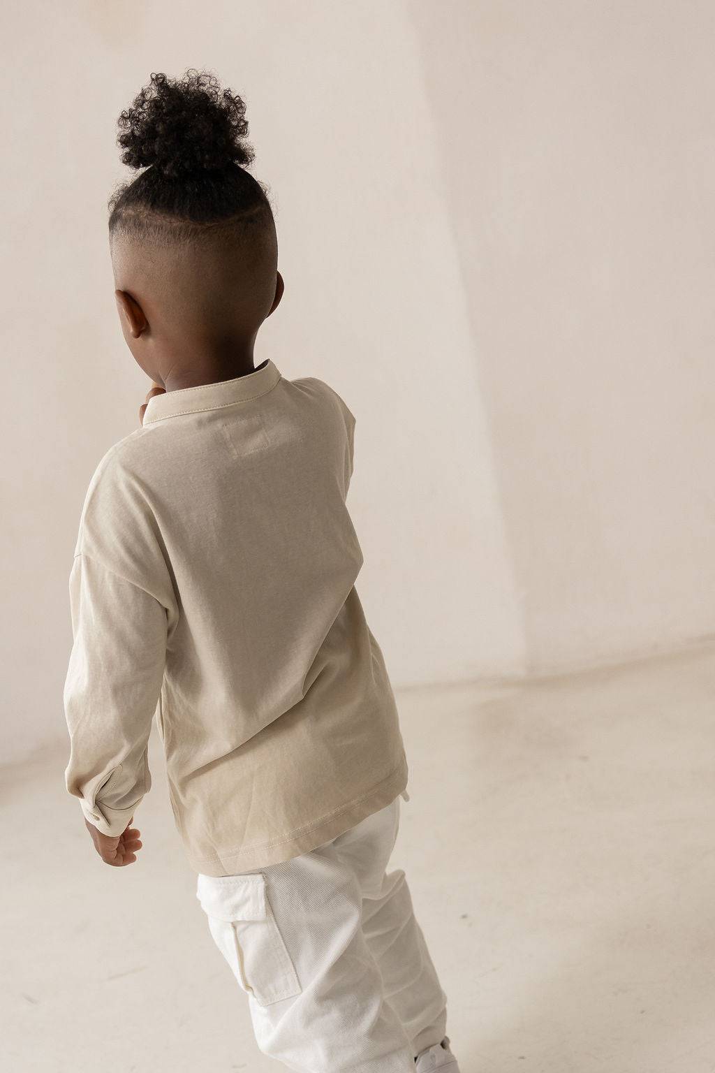 מכופתרת כותנה בז' - Hipster