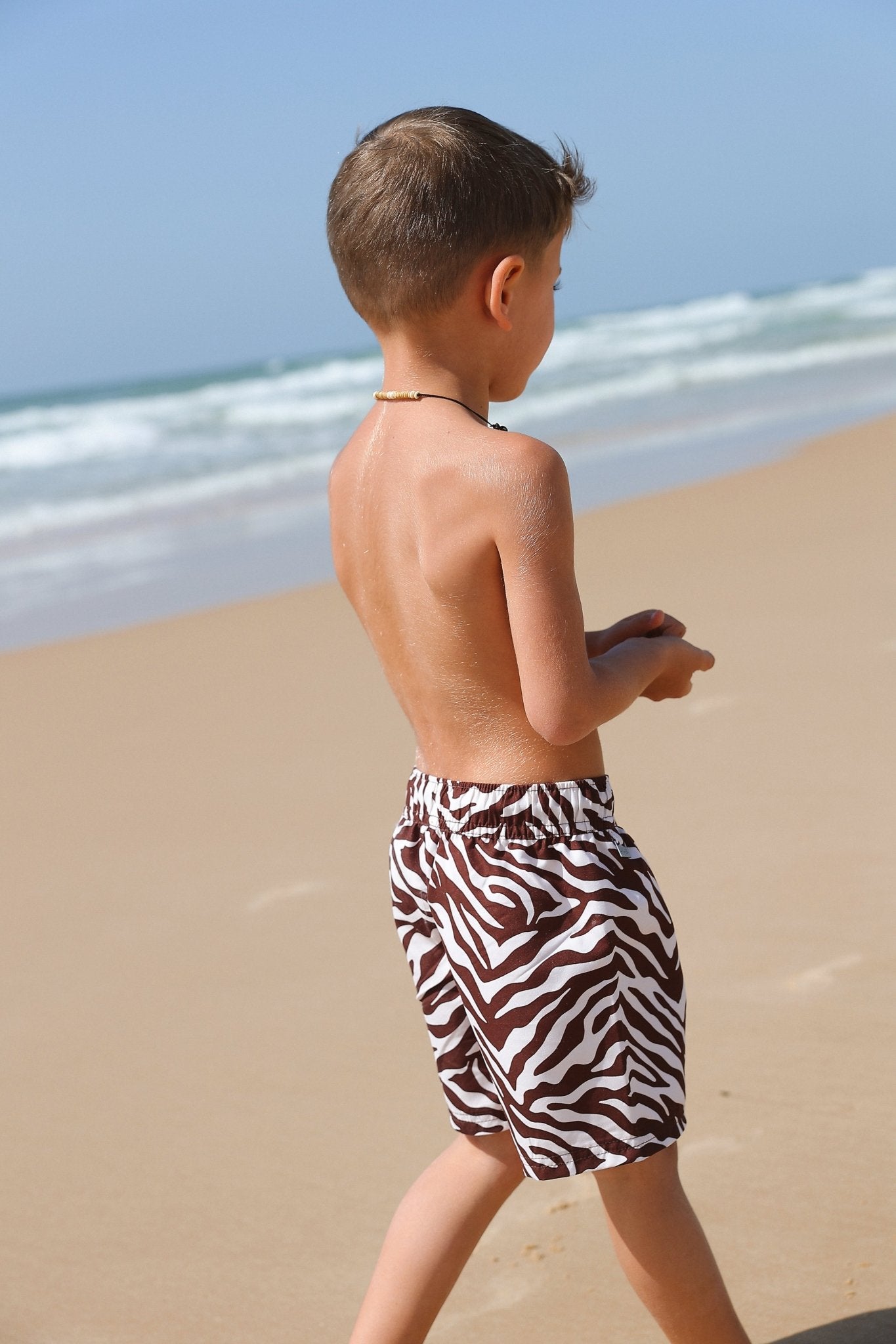 מכנס בגד ים זברה חום - Hipster