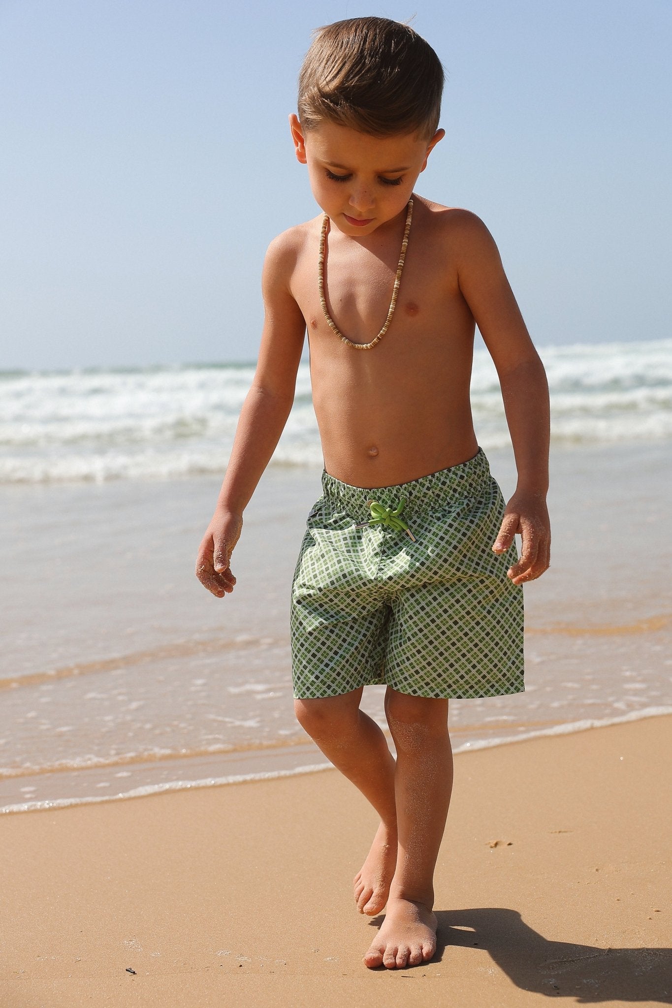 מכנס בגד ים מעויינים ירוק - Hipster