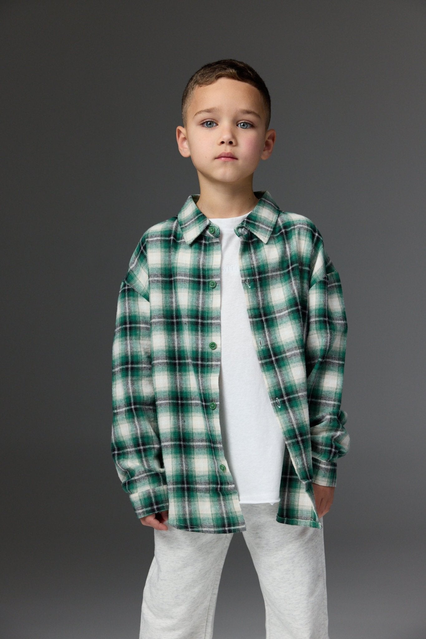 מכופתרת משבצות ירוקה - Hipster