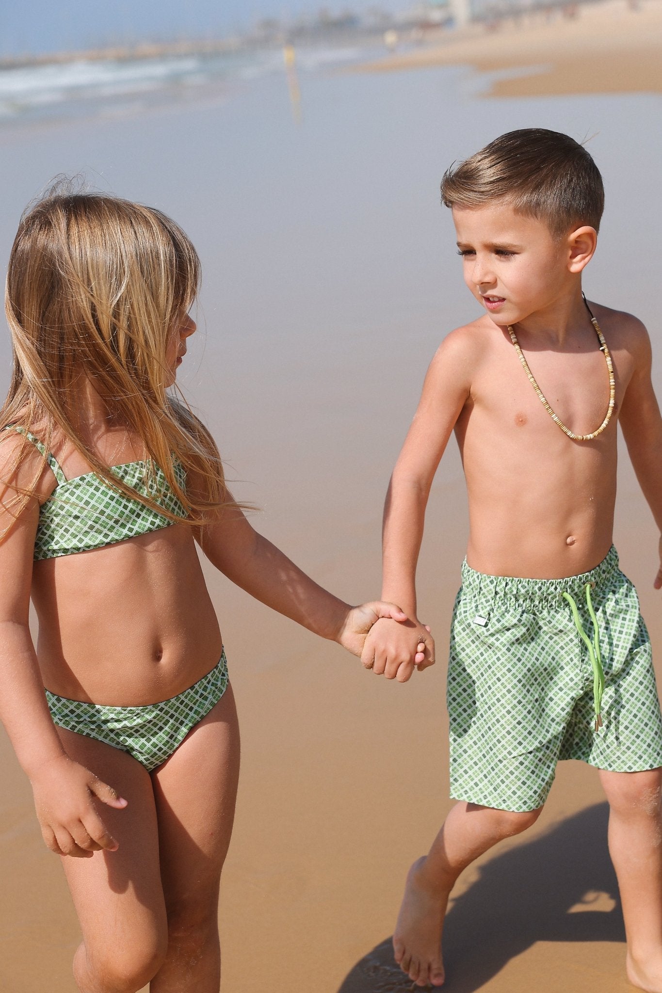 מכנס בגד ים מעויינים ירוק - Hipster