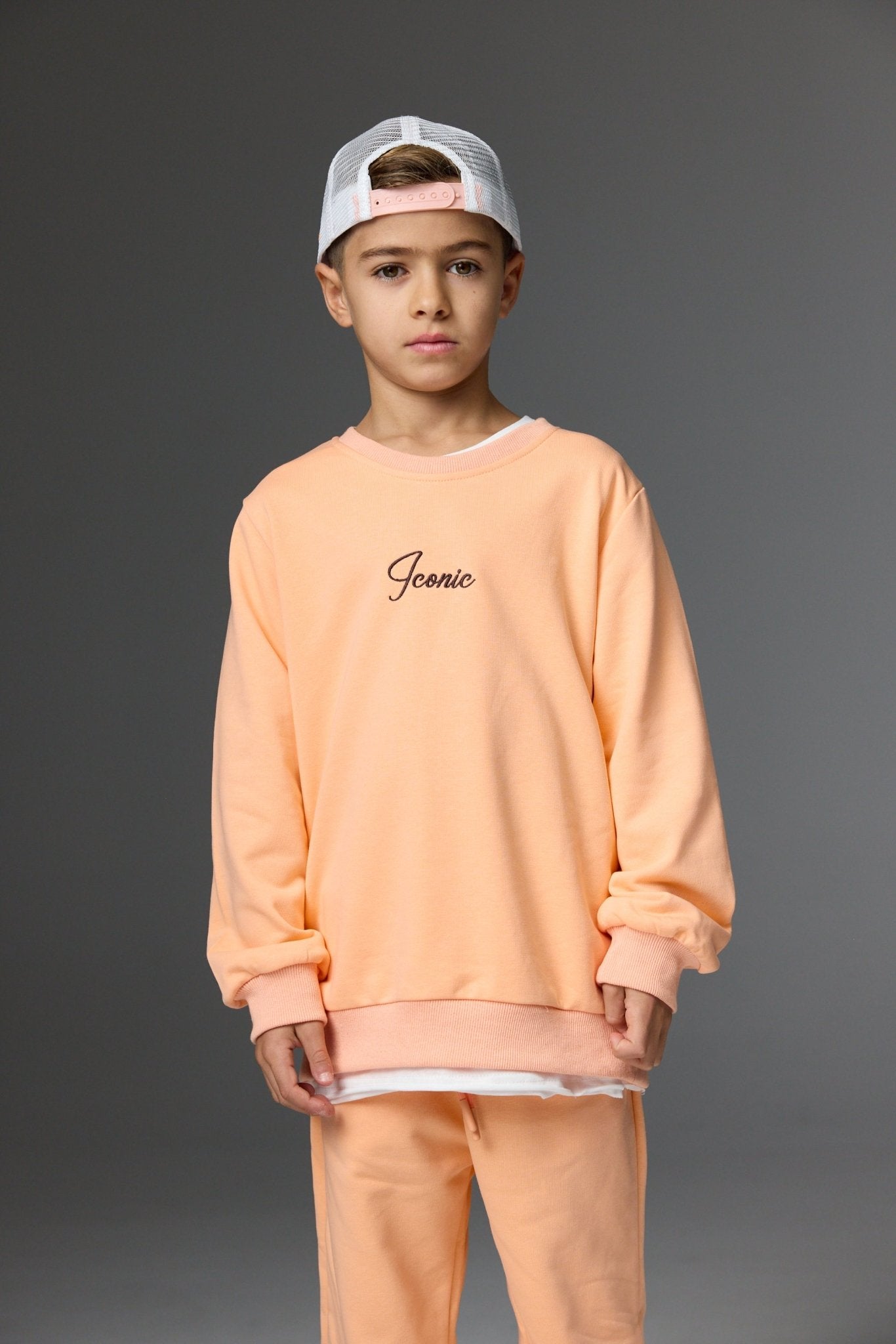 סוויטשרט אייקון אפרסק - Hipster