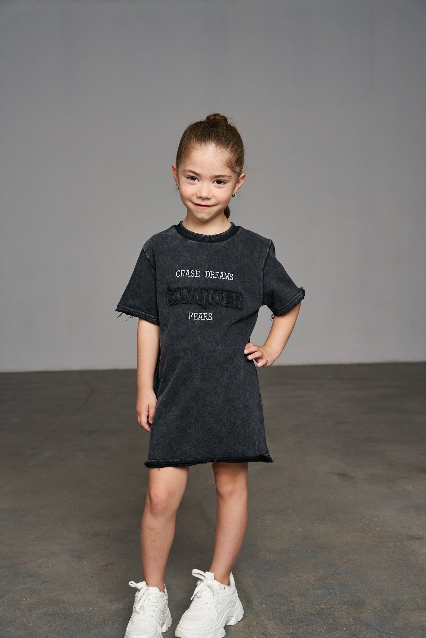 שמלת ווש אפורה - Hipster