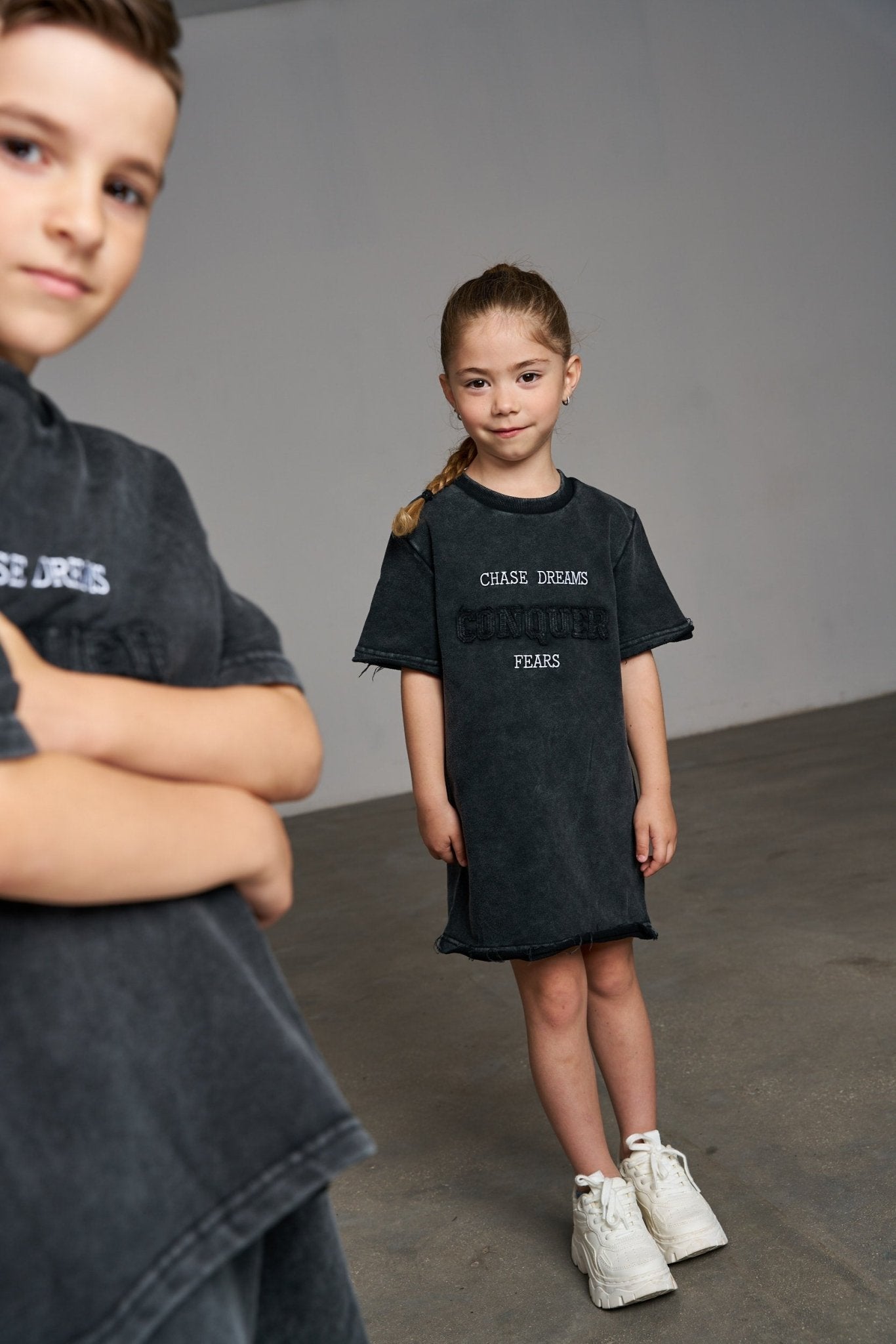 שמלת ווש אפורה - Hipster