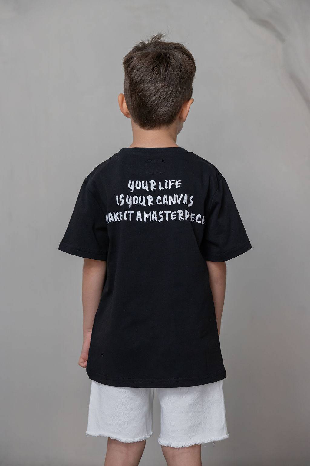 שחורה CANVAS טישירט - Hipster