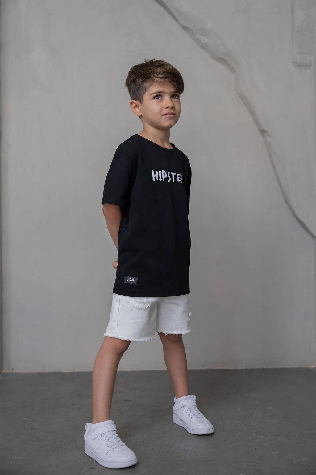 שחורה CANVAS טישירט - Hipster