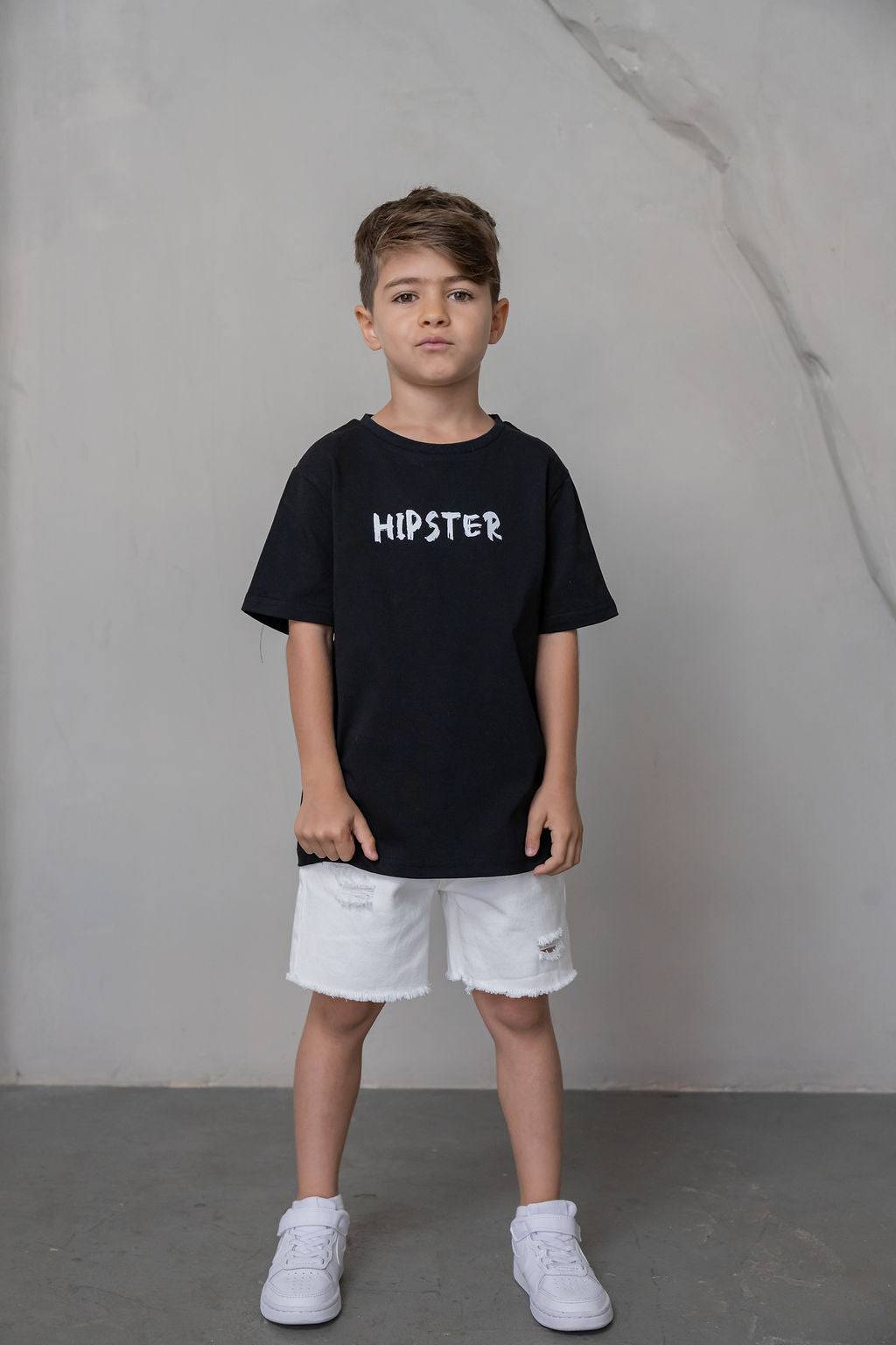 שחורה CANVAS טישירט - Hipster
