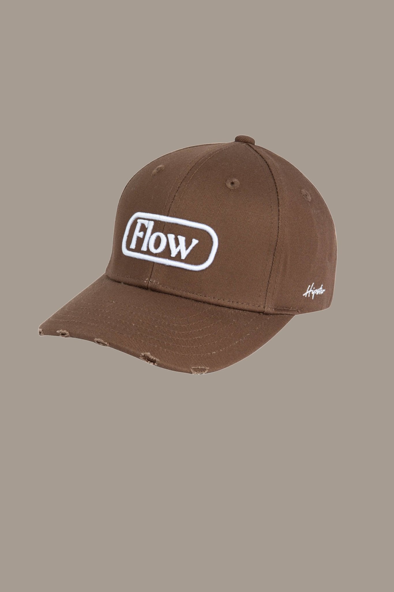 כובע קרעים חום - Hipster