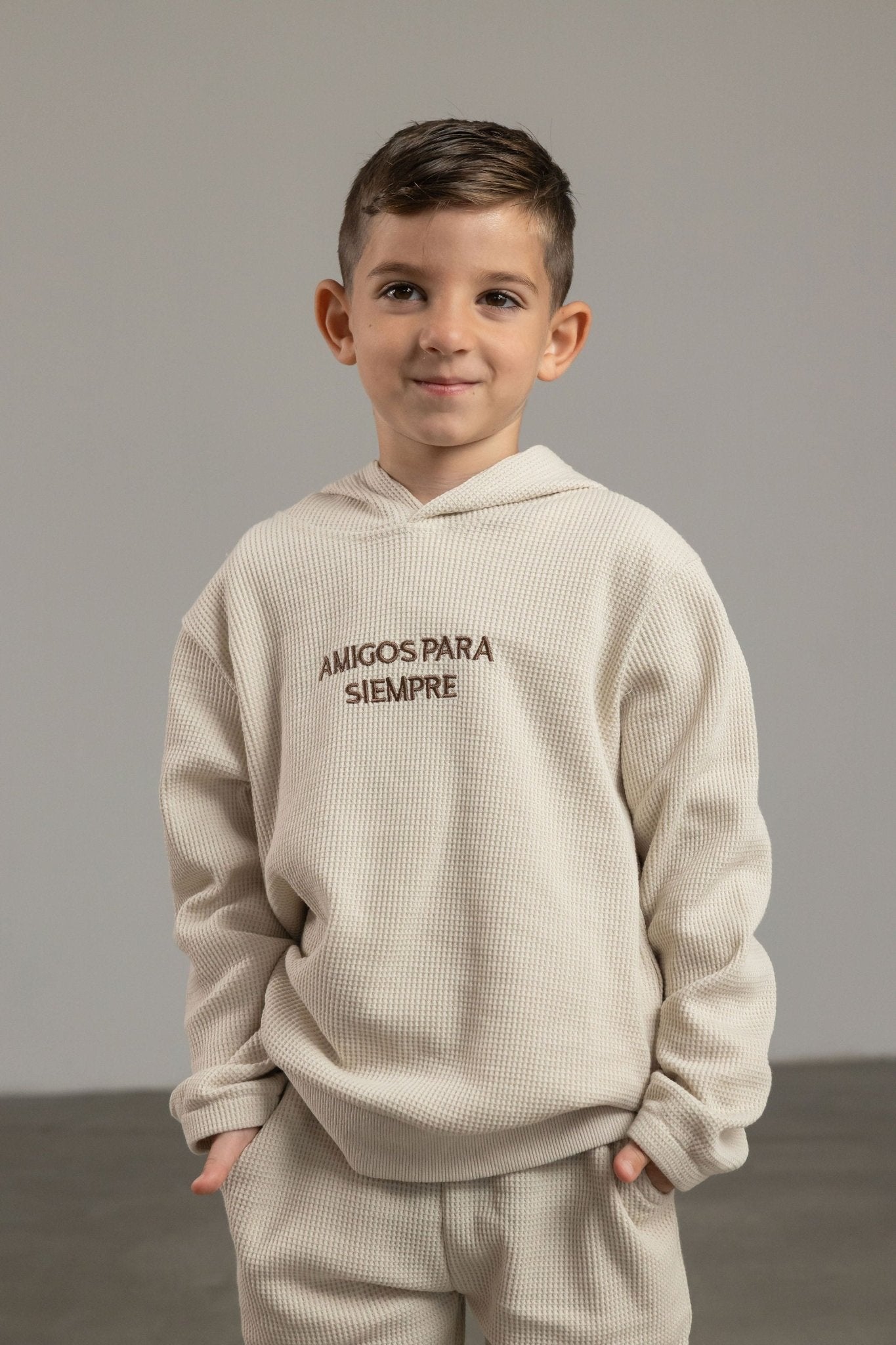 חולצת וופל AMIGOS בז - Hipster