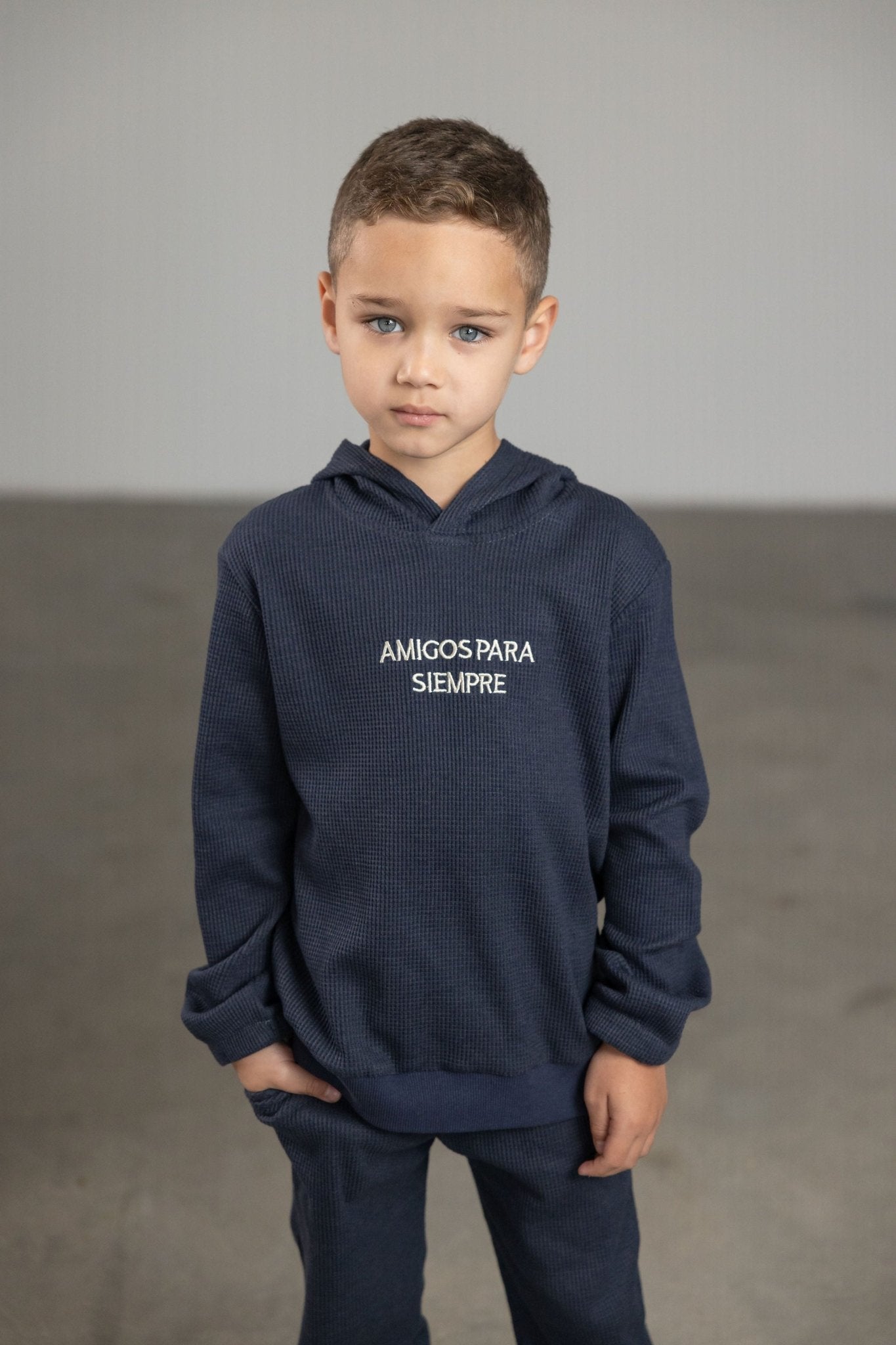 חולצת וופל AMIGOS כחולה - Hipster