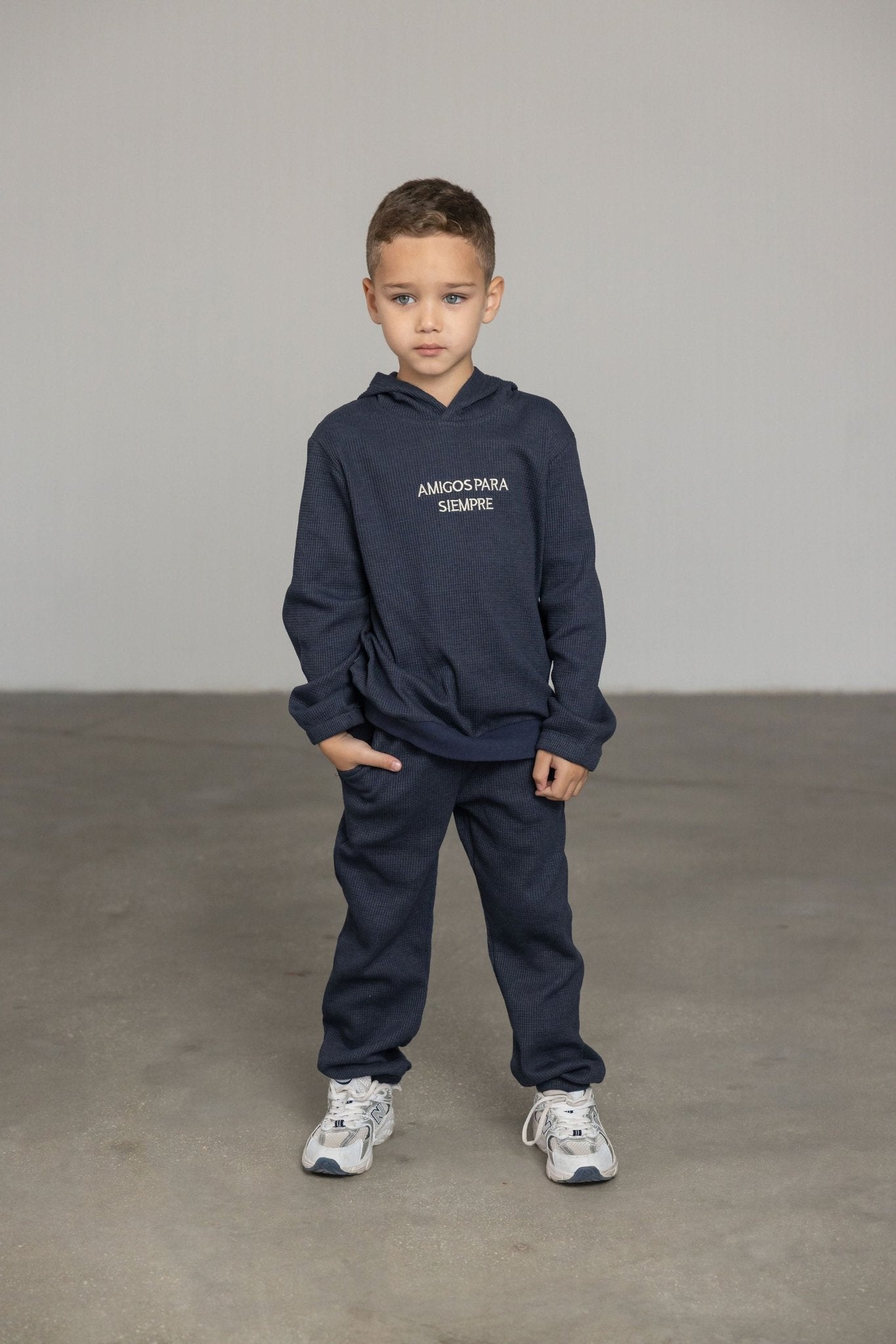 חולצת וופל AMIGOS כחולה - Hipster