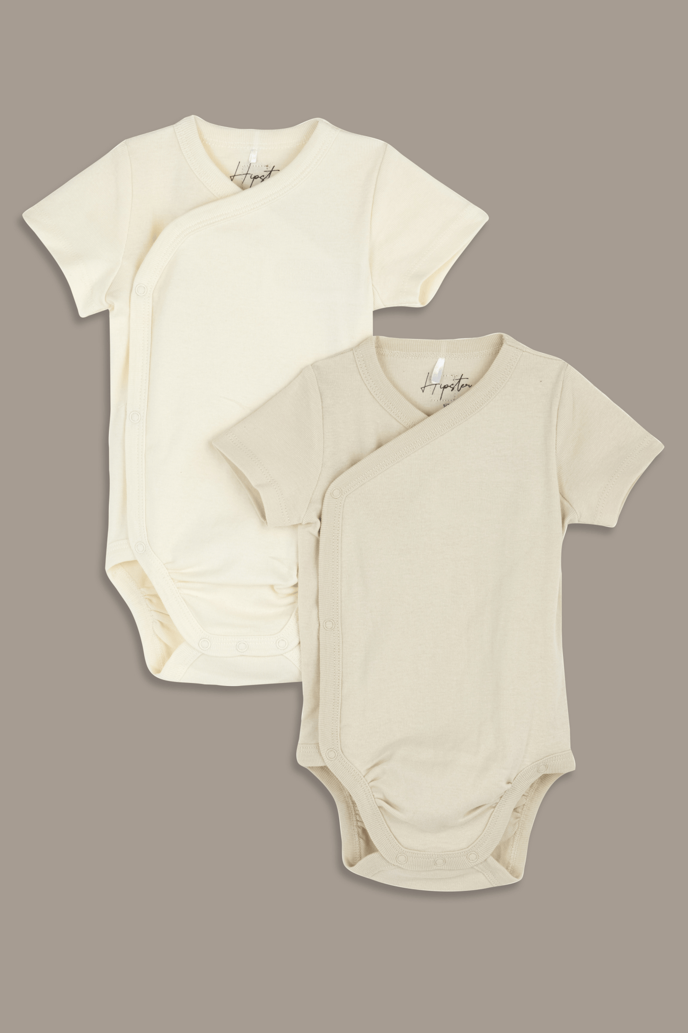 זוג בגדי גוף קצרים מעטפת אבן/רקמה - Hipster