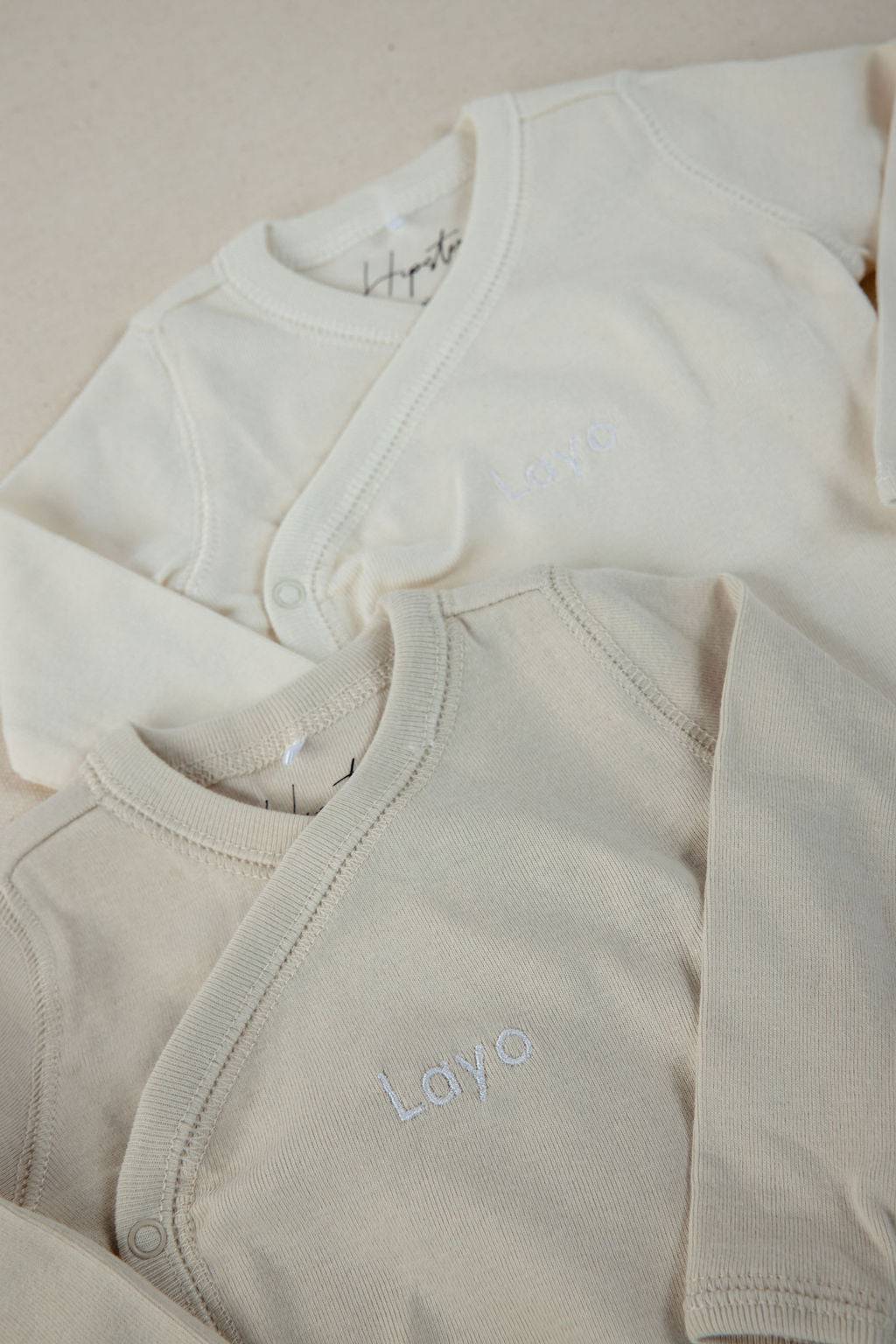 זוג בגדי גוף מעטפת ארוכים אבן/רקמה - Hipster