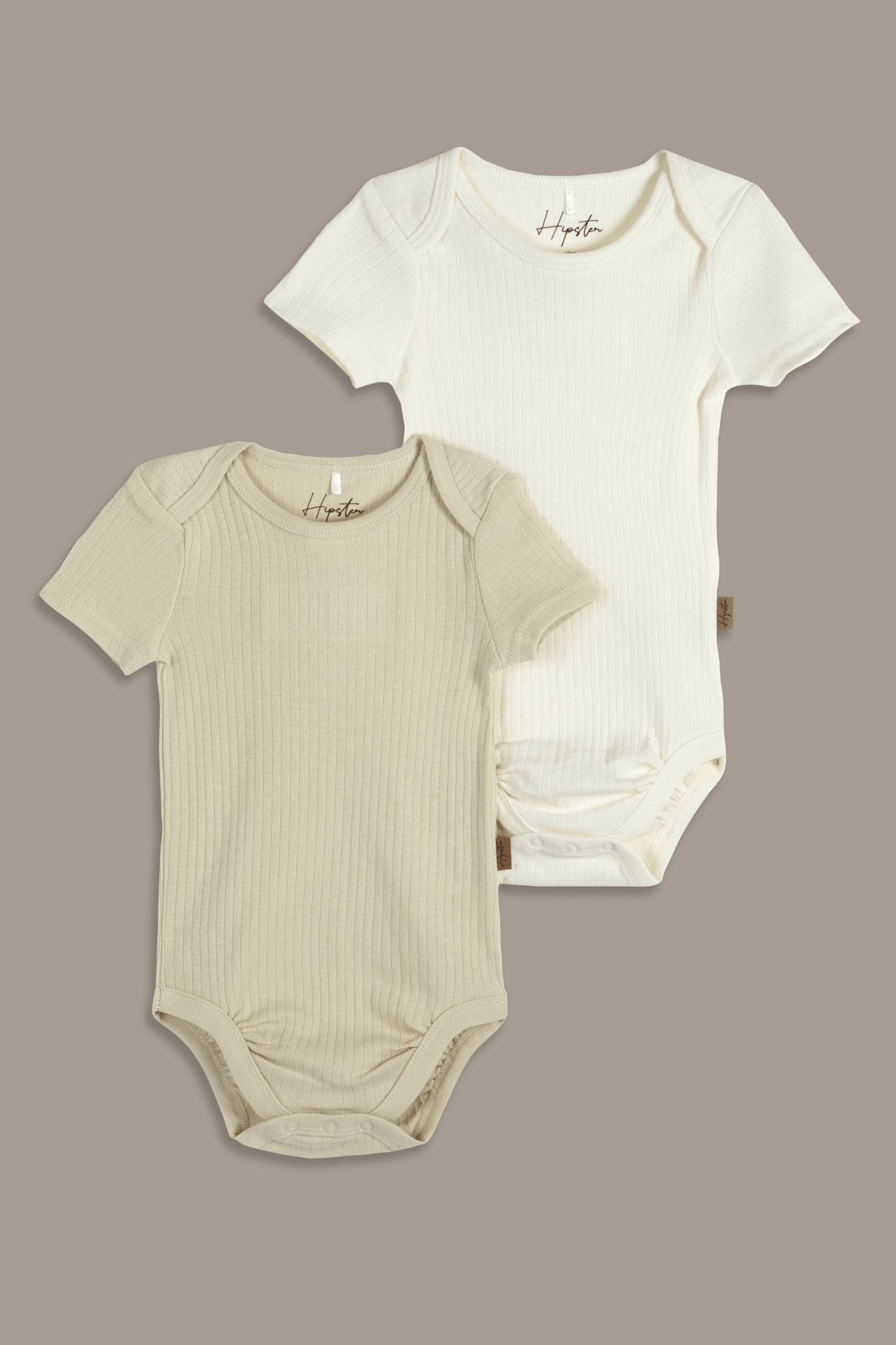 זוג בגדי גוף ריב קצרים אבן רקמה - Hipster