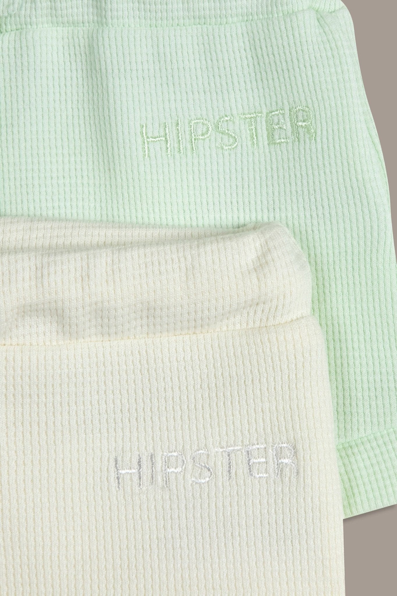 זוג מכנסיים קצרים וופל מנטה - Hipster