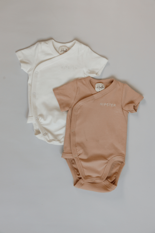 זוג בגדי גוף קצרים בז' - Hipster